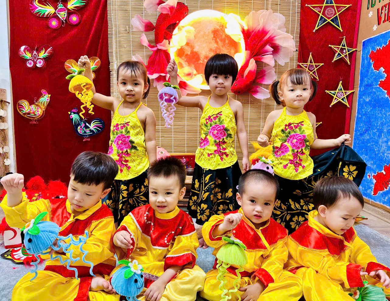 A group of children in clothingAI-generated content may be incorrect.