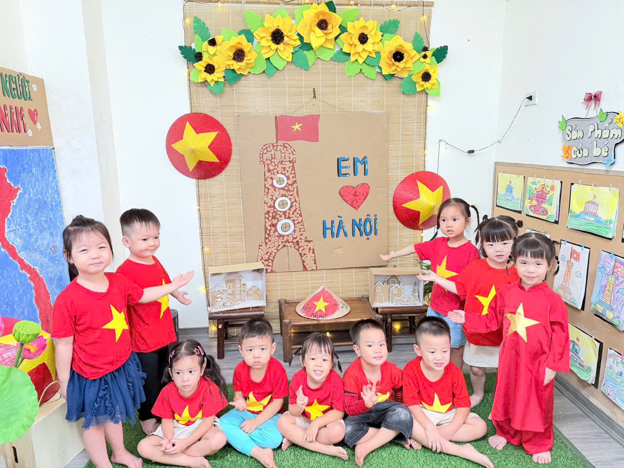 A group of children in red shirtsAI-generated content may be incorrect.