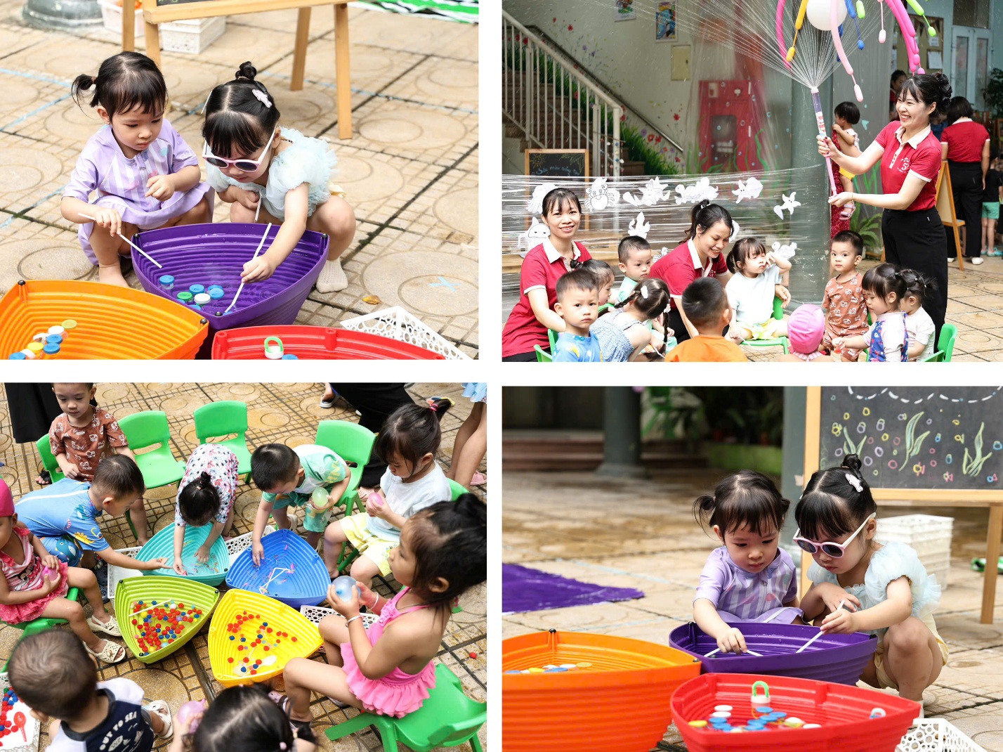 A collage of kids playing with toysAI-generated content may be incorrect.